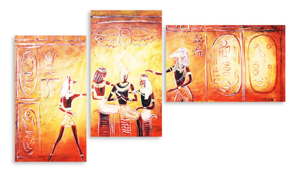 Модульная картина "Египетские узоры" интернен-магазин Мнекартину