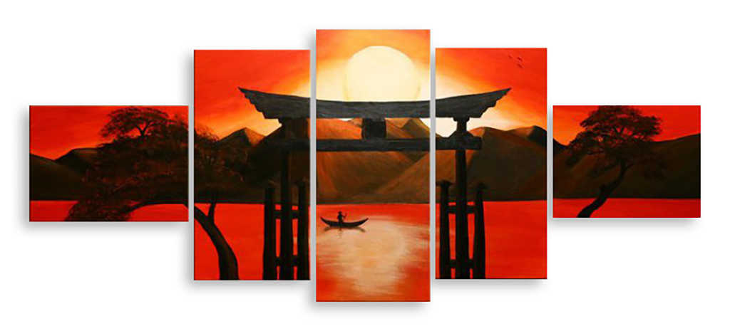 Модульная картина "Японский пейзаж" интернен-магазин Мнекартину