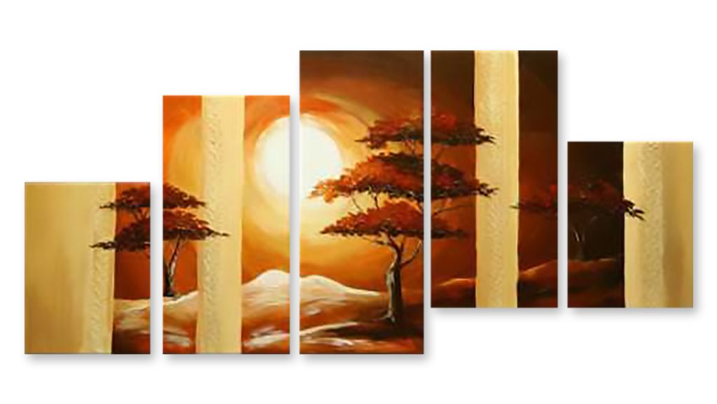 Модульная картина "Африканское солнце" интернен-магазин Мнекартину