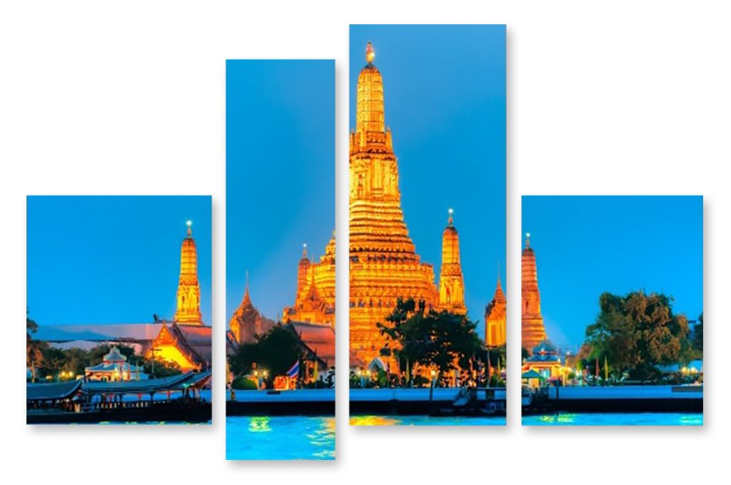 Модульная картина "Храм в Бангкоке" интернен-магазин Мнекартину