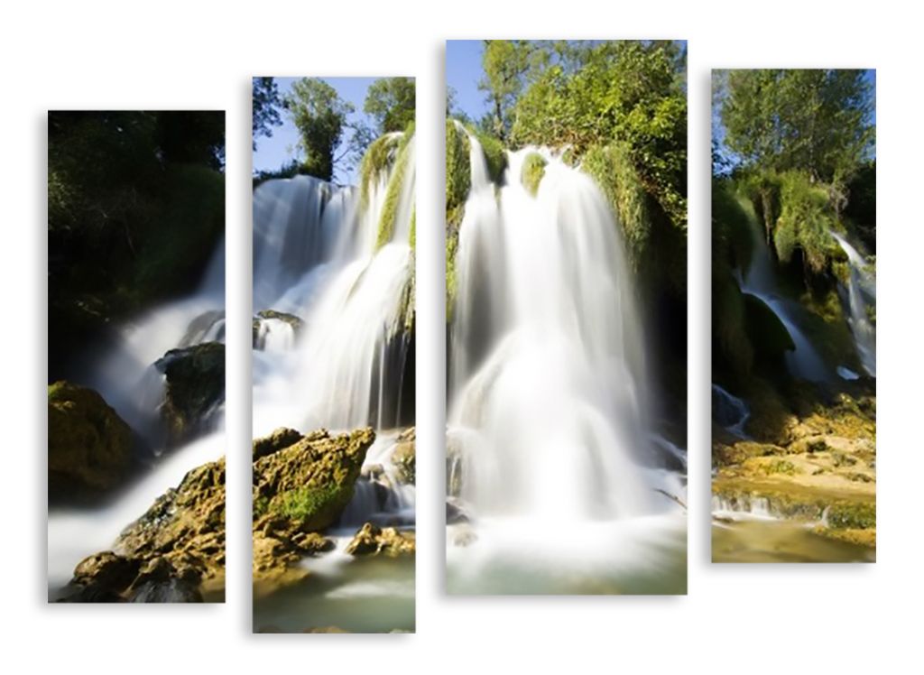 Модульная картина "Большой водопад" интернен-магазин Мнекартину