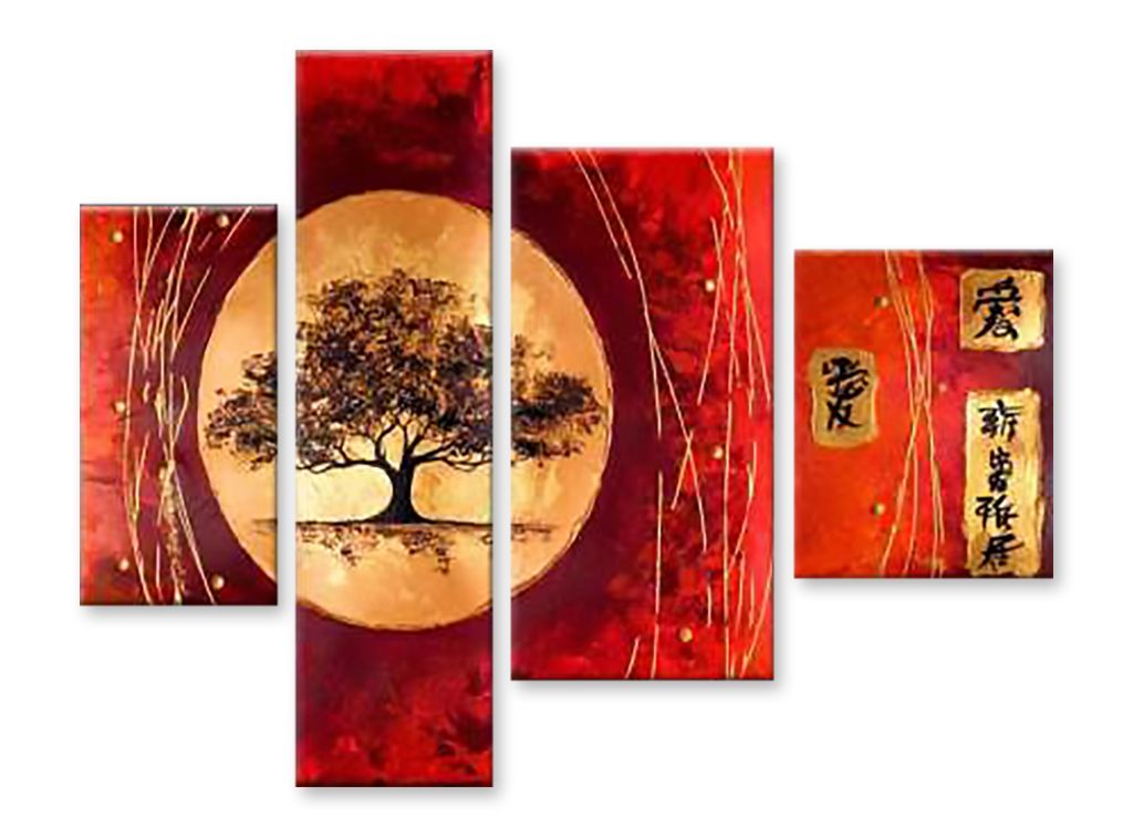 Модульная картина "Японское дерево" интернен-магазин Мнекартину