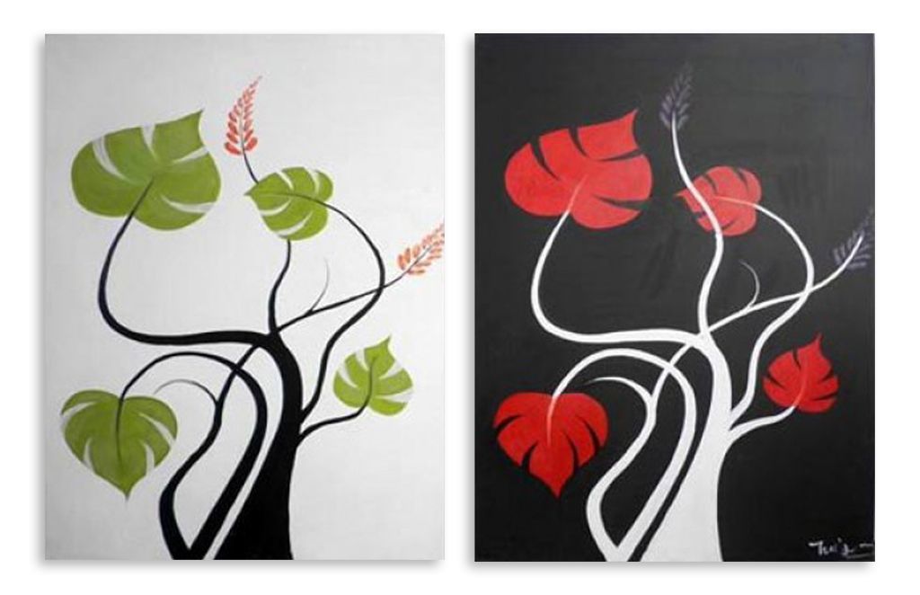 Модульная картина "Два дерева" интернен-магазин Мнекартину
