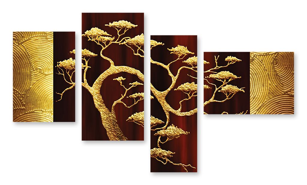 Модульная картина "Изогнутое дерево" интернен-магазин Мнекартину
