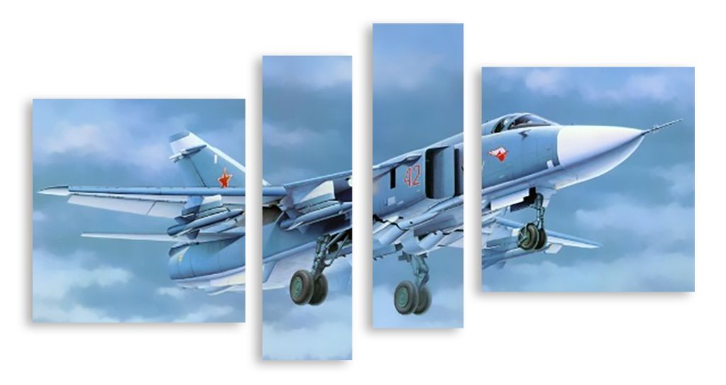 Модульная картина "Советский самолет" интернен-магазин Мнекартину