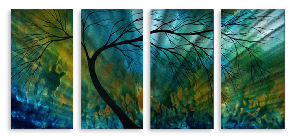 Модульная картина "Дерево в голубом свете" интернен-магазин Мнекартину