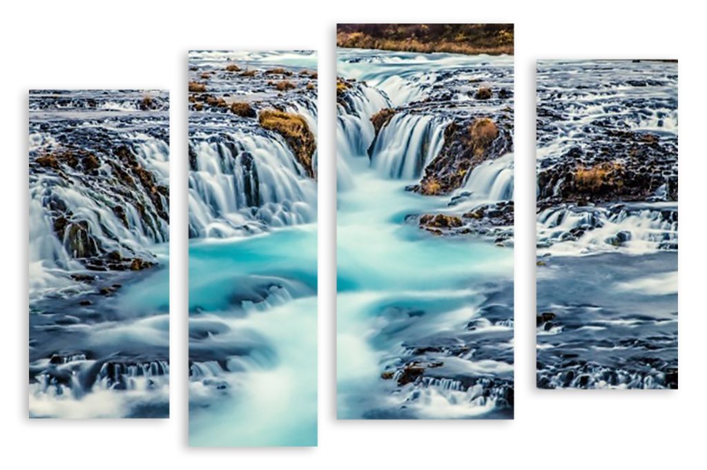 Модульная картина "Исландский водопад" интернен-магазин Мнекартину