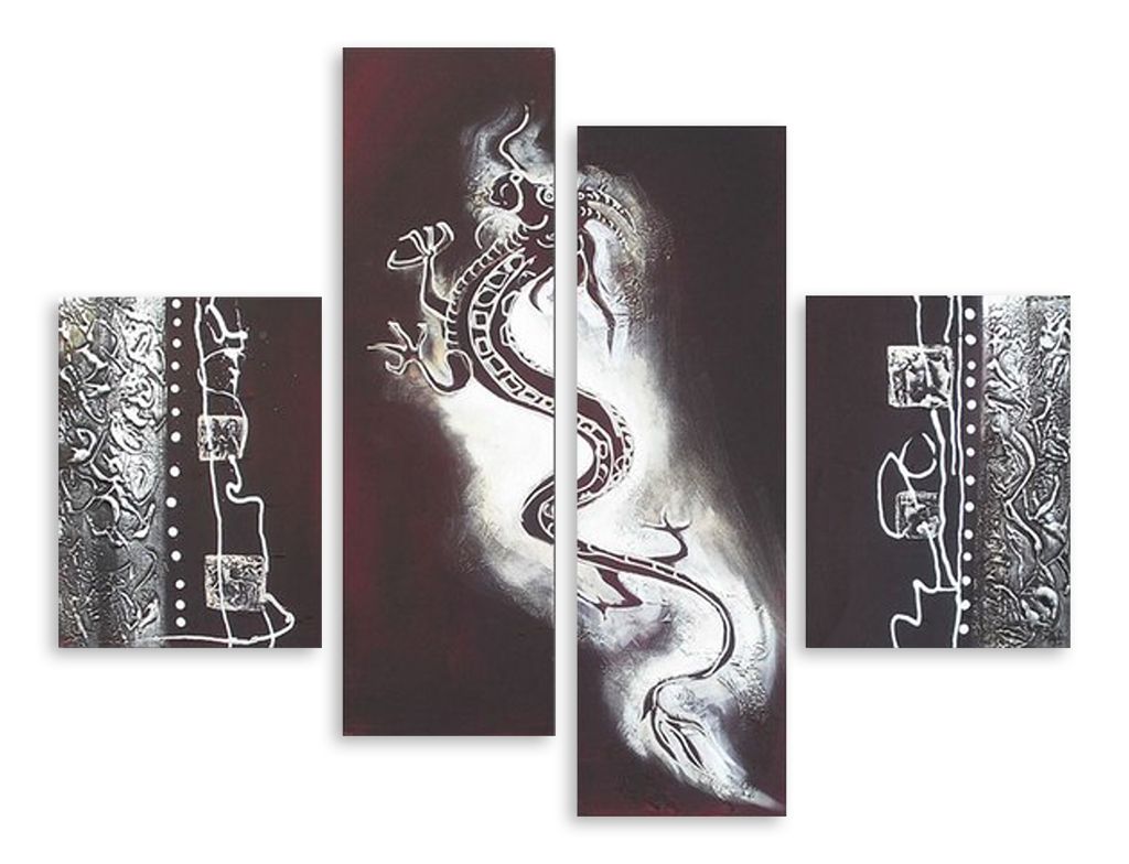 Модульная картина "Чёрный дракон" интернен-магазин Мнекартину