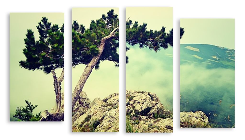 Модульная картина "Дерево в горах Крыма" интернен-магазин Мнекартину