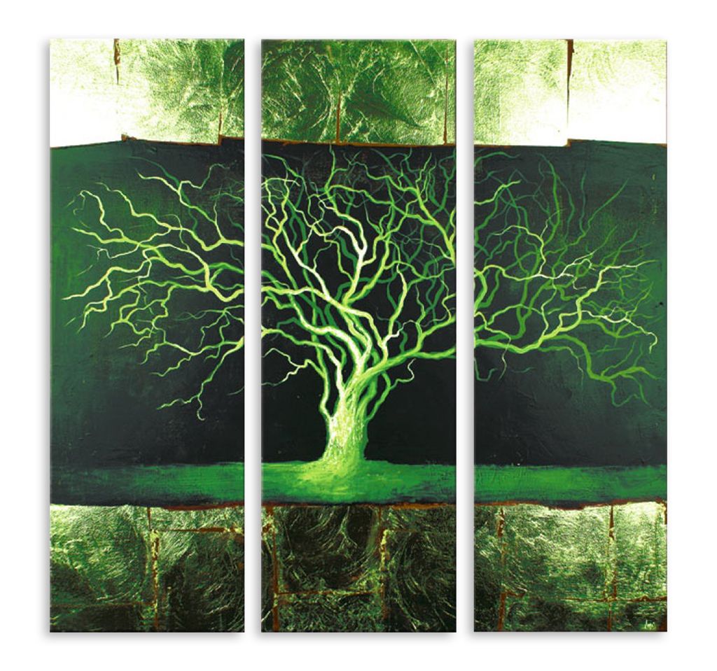 Модульная картина "Вечнозеленое дерево" интернен-магазин Мнекартину