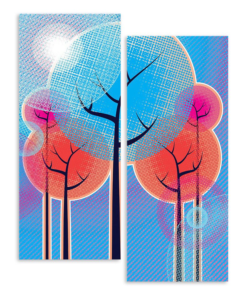 Модульная картина "Воздушные деревья" интернен-магазин Мнекартину