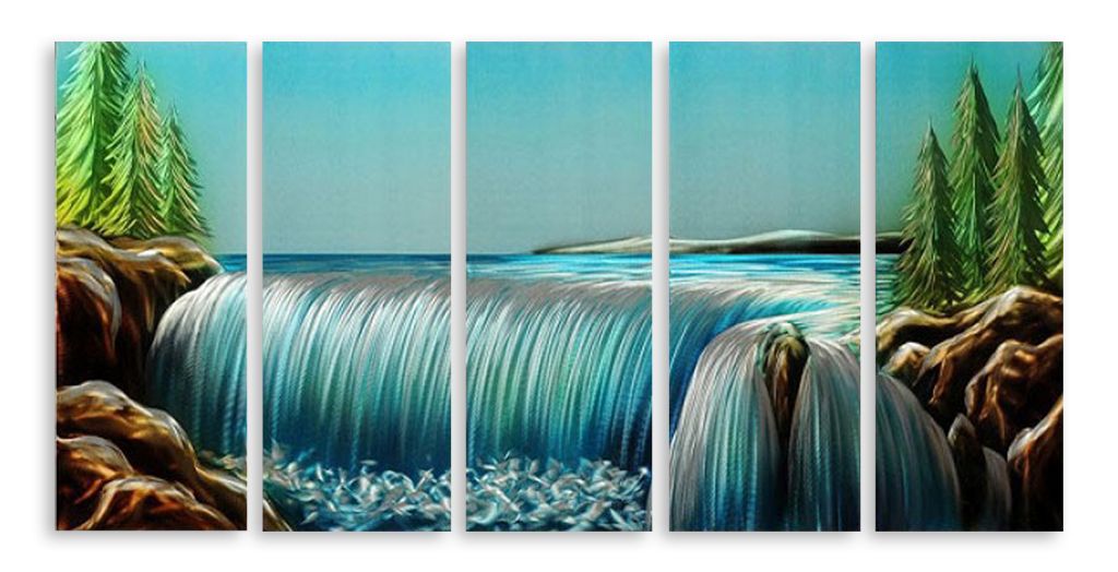 Модульная картина "Сказочный водопад" интернен-магазин Мнекартину