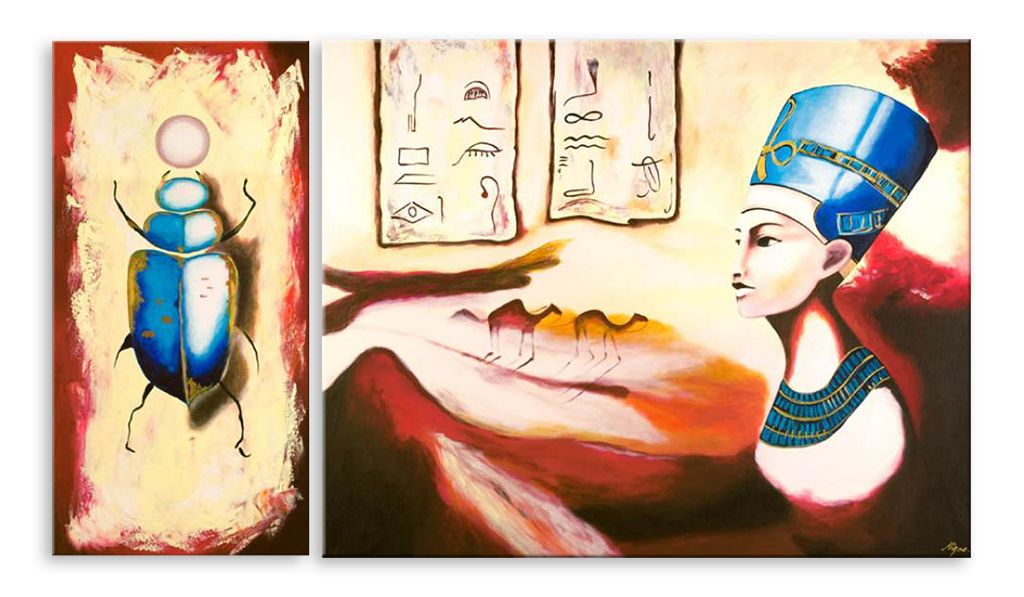 Модульная картина "Тайны Египта" интернен-магазин Мнекартину