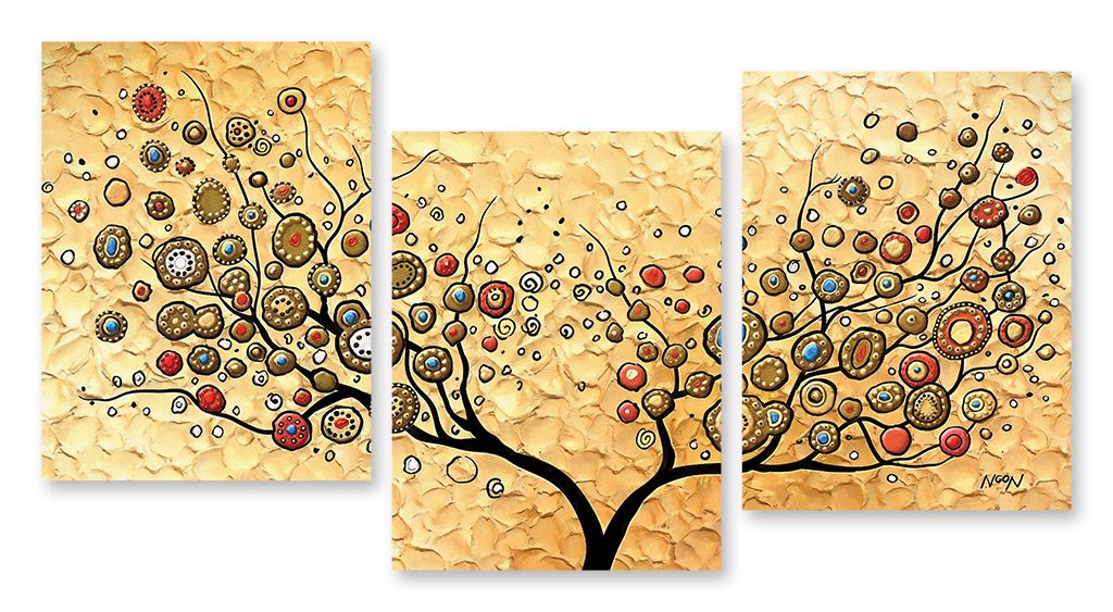 Модульная картина "Пуговичное дерево" интернен-магазин Мнекартину