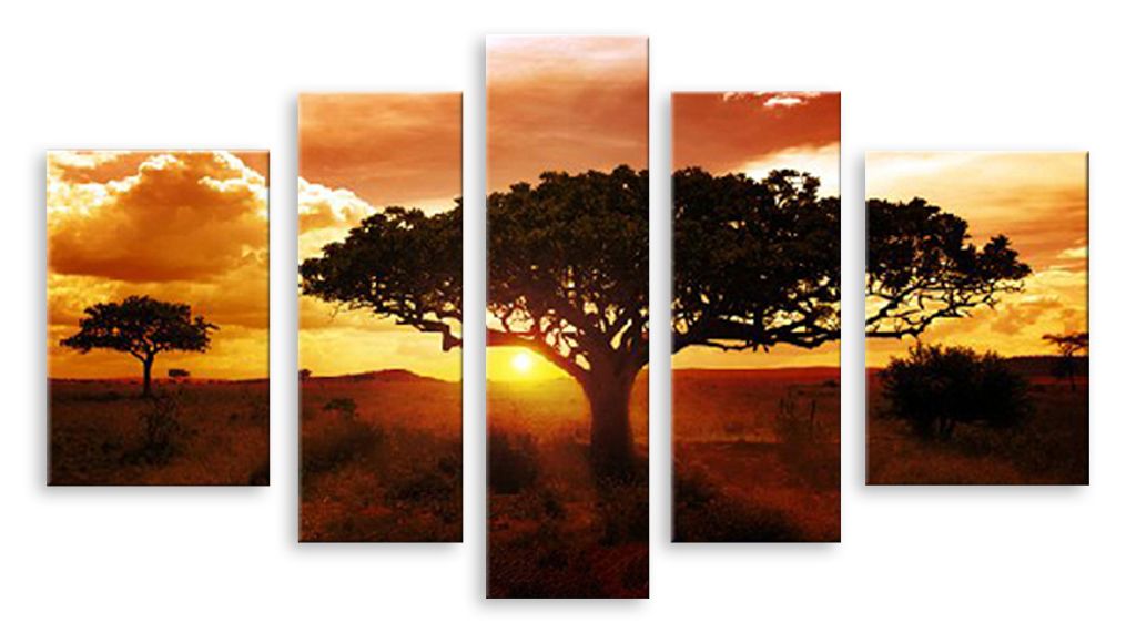 Модульная картина "Деревья Африки" интернен-магазин Мнекартину