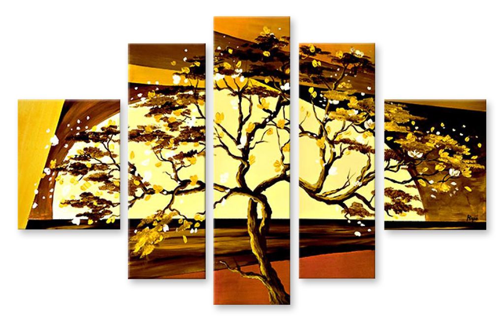 Модульная картина "Дерево в закате" интернен-магазин Мнекартину