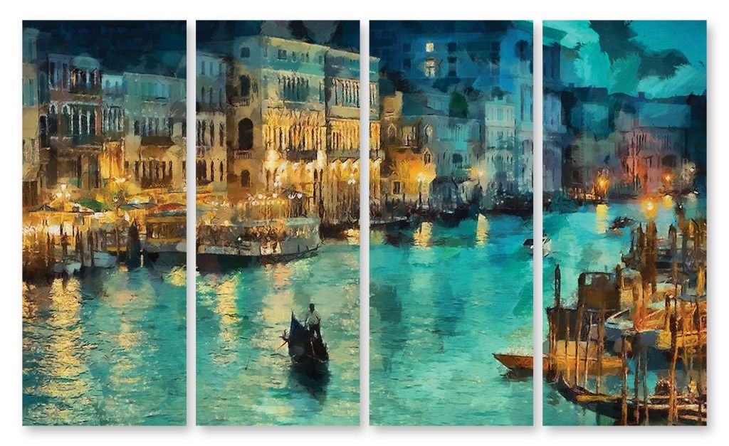 Модульная картина "Голубая Венеция" интернен-магазин Мнекартину
