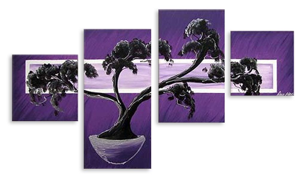 Модульная картина "Фиолетовое дерево" интернен-магазин Мнекартину