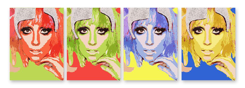 Модульная картина "Леди Гага" интернен-магазин Мнекартину