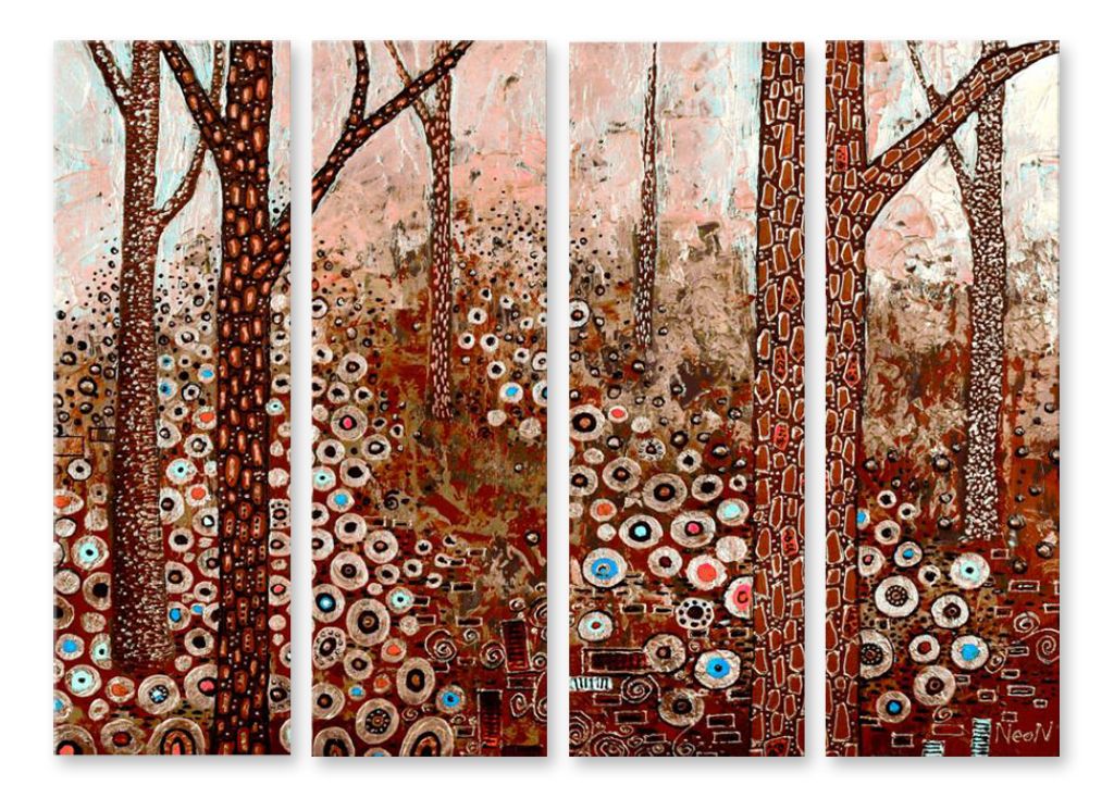 Модульная картина "Сказочный лес" интернен-магазин Мнекартину