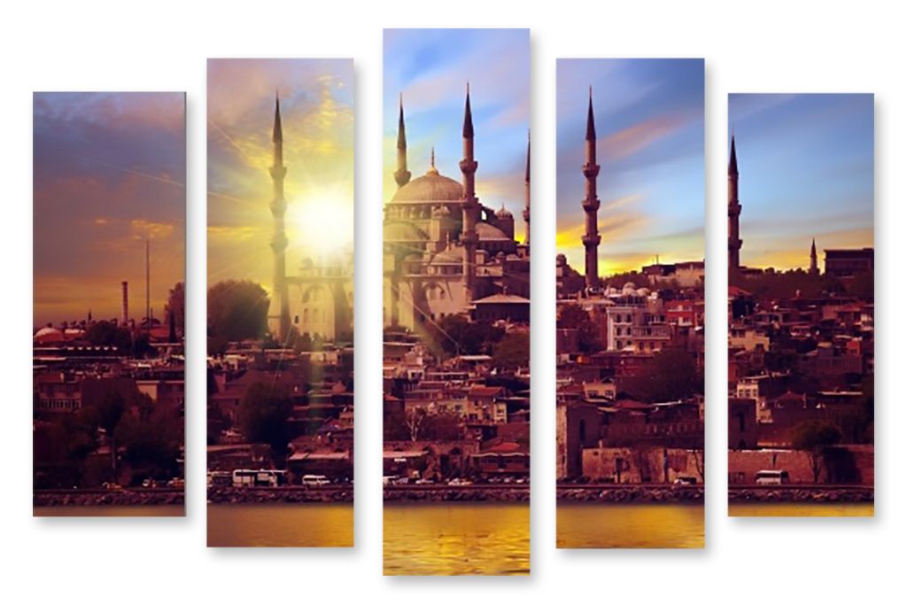 Модульная картина "Рассвет в Стамбуле" интернен-магазин Мнекартину