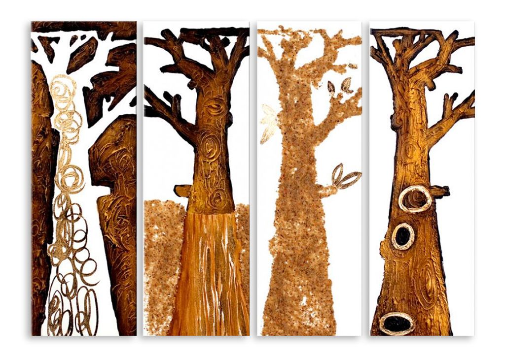 Модульная картина "Деревья" интернен-магазин Мнекартину