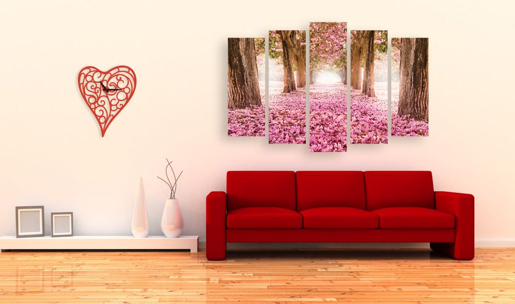 Модульная картина "Розовый сад" интернен-магазин Мнекартину