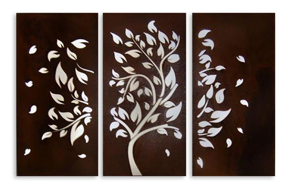Модульная картина "Белое дерево" интернен-магазин Мнекартину