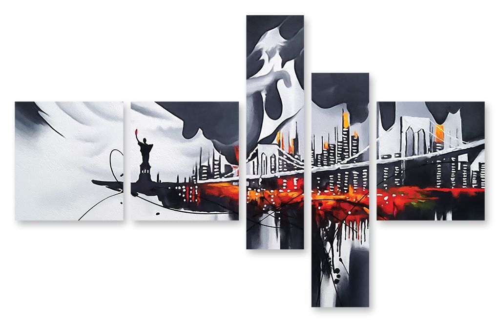 Модульная картина "Мост в Нью Йорке" интернен-магазин Мнекартину