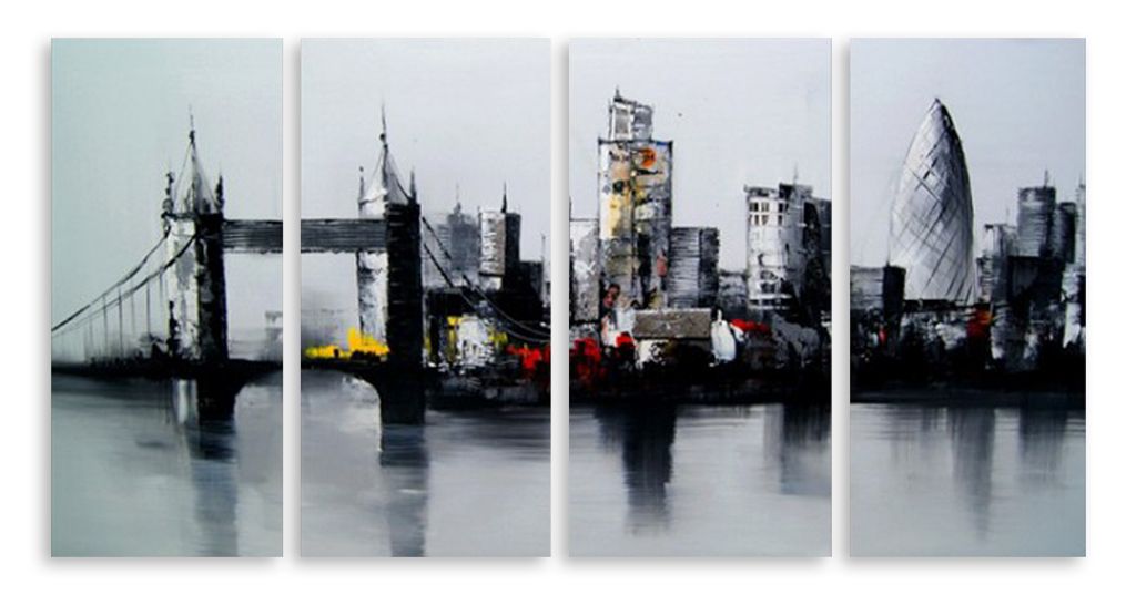 Модульная картина "Лондон серыми красками" интернен-магазин Мнекартину