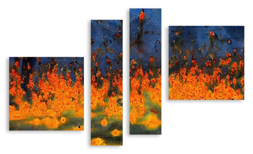 Модульная картина "Огонь" интернен-магазин Мнекартину