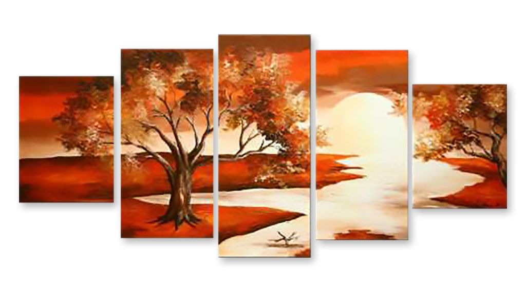 Модульная картина "Оранжевый пейзаж" интернен-магазин Мнекартину