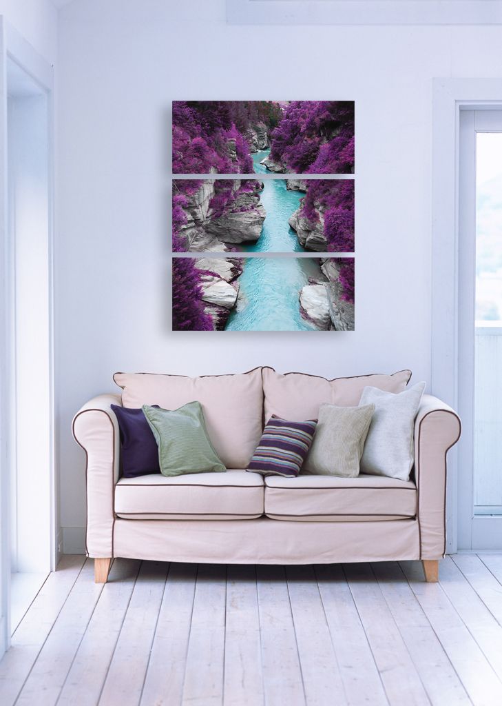 Модульная картина "Фиолетовые берега" интернен-магазин Мнекартину