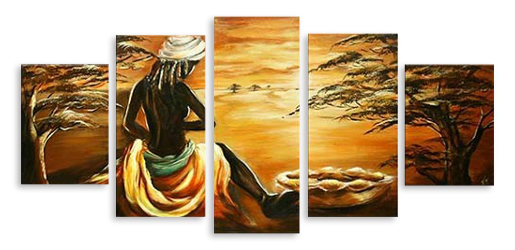 Модульная картина "Африканские будни" интернен-магазин Мнекартину