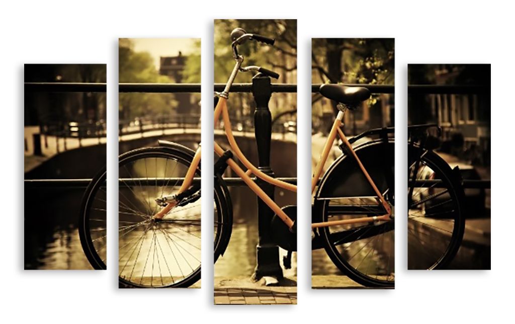 Модульная картина "Велосипед" интернен-магазин Мнекартину