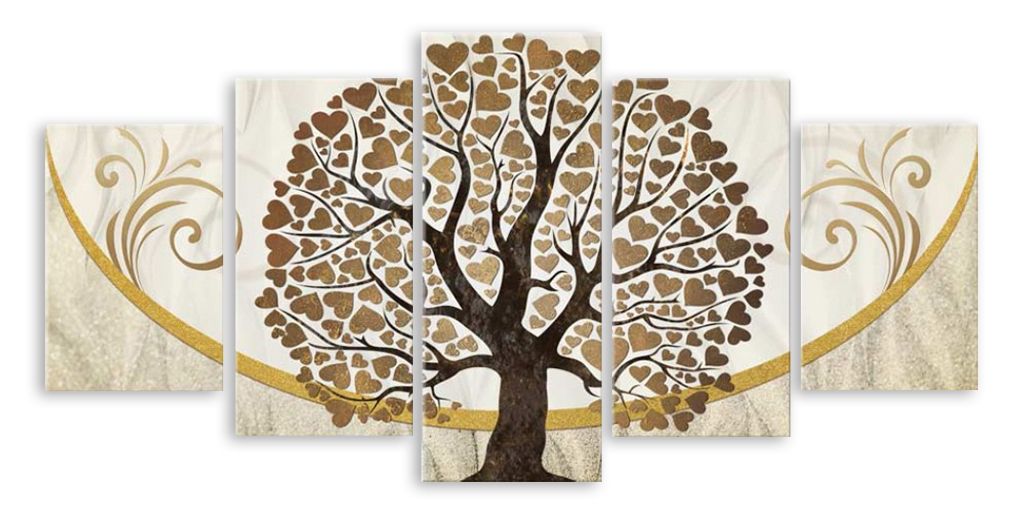 Модульная картина "Дерево любви" интернен-магазин Мнекартину