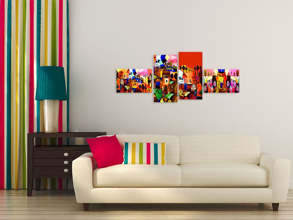 Модульная картина "Разнообразие красок" интернен-магазин Мнекартину