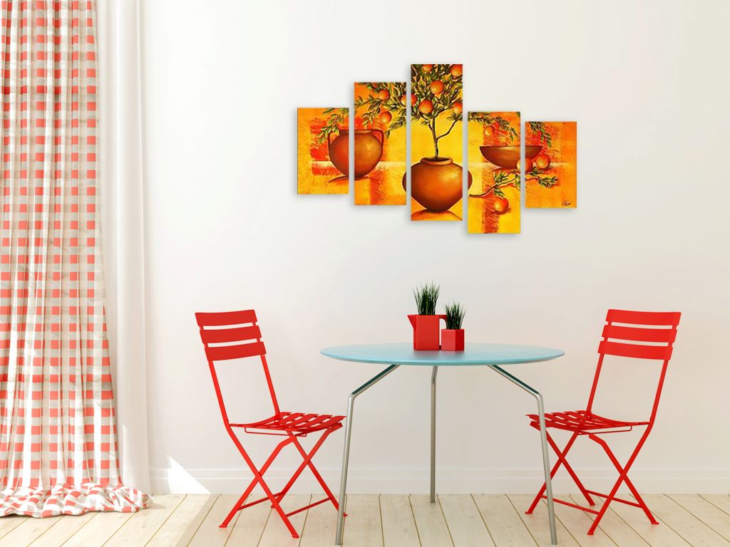 Модульная картина "Апельсиновое дерево" интернен-магазин Мнекартину