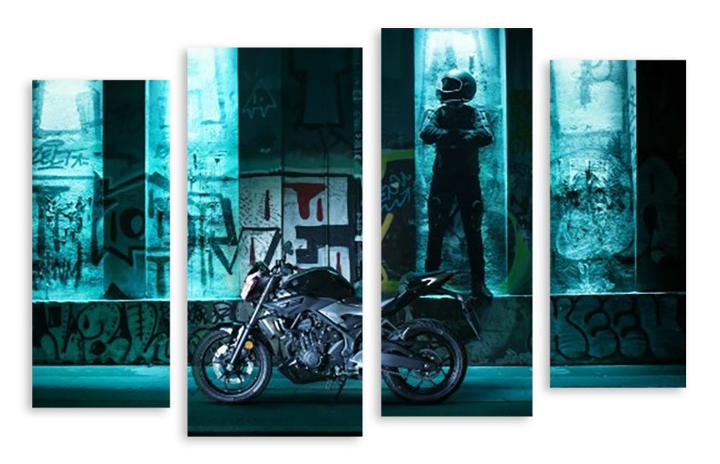 Модульная картина "Мотоцикл" интернен-магазин Мнекартину