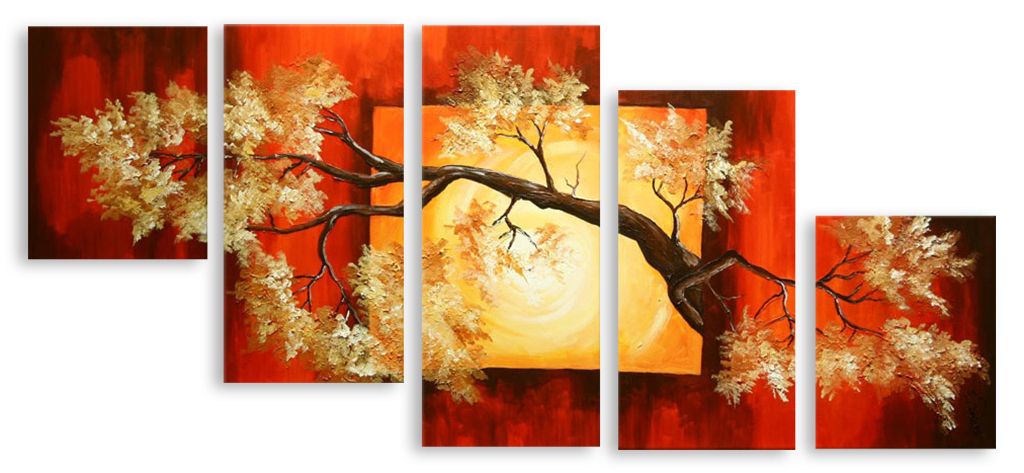 Модульная картина "Дерево в красную ночь" интернен-магазин Мнекартину