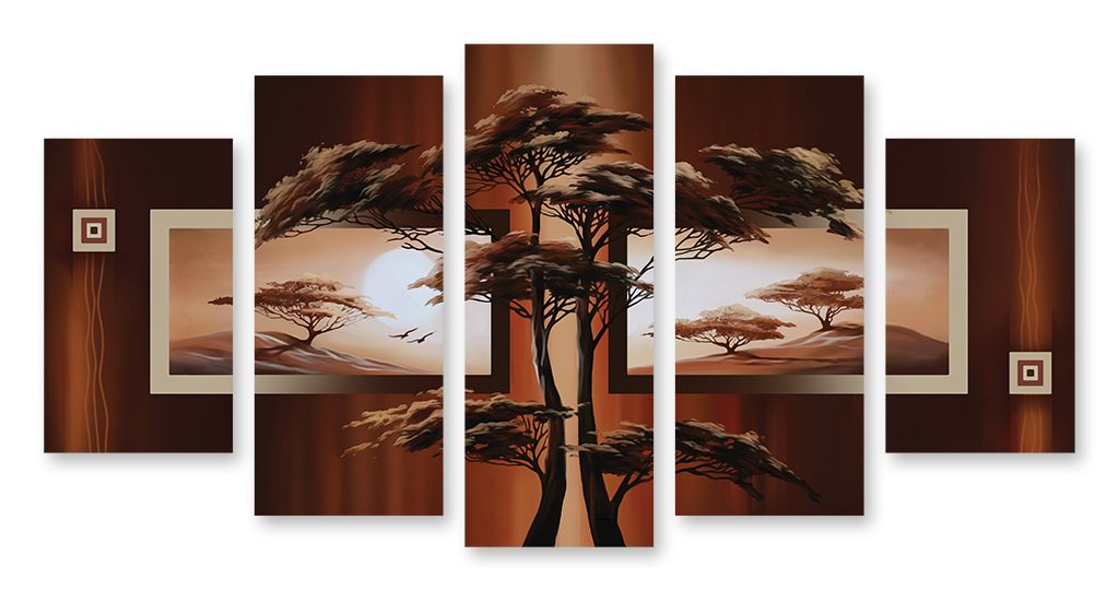 Модульная картина "Одинокое дерево" интернен-магазин Мнекартину