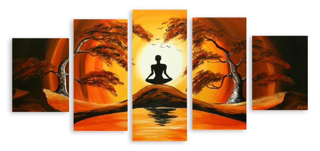Модульная картина "Утренняя медитация" интернен-магазин Мнекартину