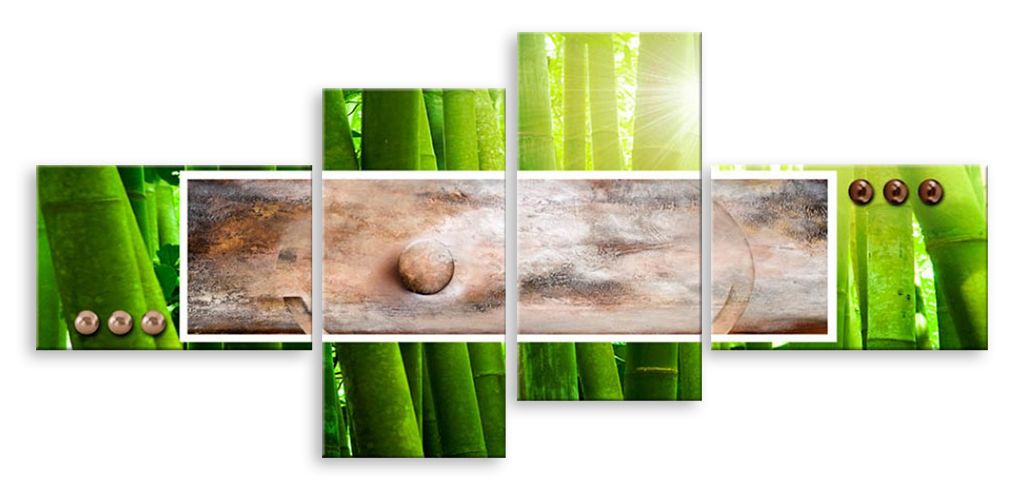 Модульная картина "Бамбуковая абстракция" интернен-магазин Мнекартину