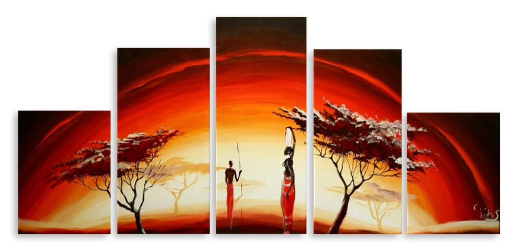 Модульная картина "Африканский пейзаж" интернен-магазин Мнекартину
