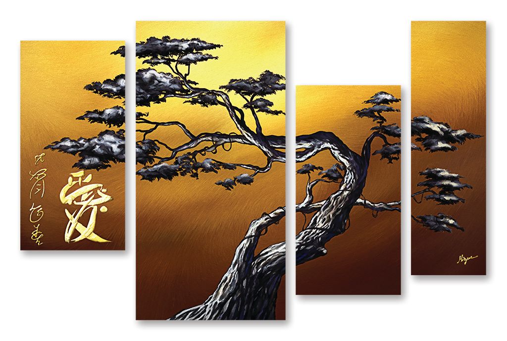 Модульная картина "Японское дерево" интернен-магазин Мнекартину