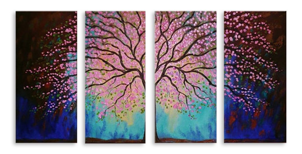 Модульная картина "Весеннее дерево" интернен-магазин Мнекартину