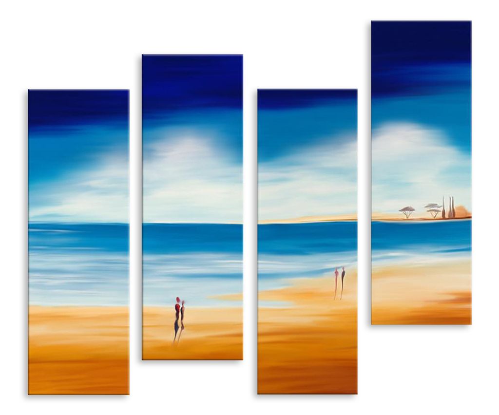 Модульная картина "На пляже" интернен-магазин Мнекартину