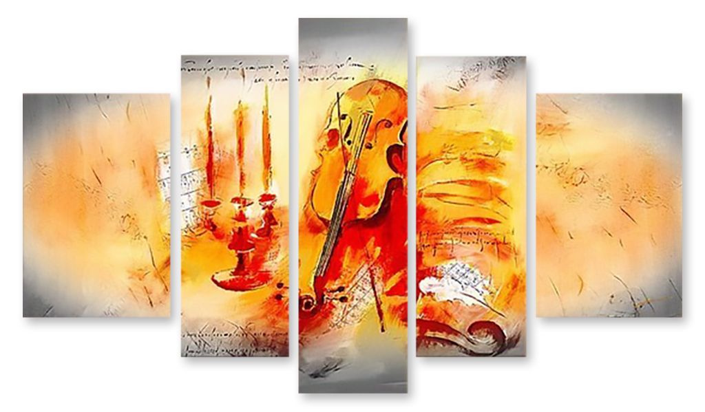 Модульная картина "Огненная скрипка" интернен-магазин Мнекартину