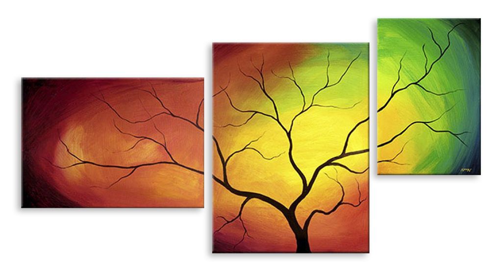 Модульная картина "Дерево под солнцем" интернен-магазин Мнекартину
