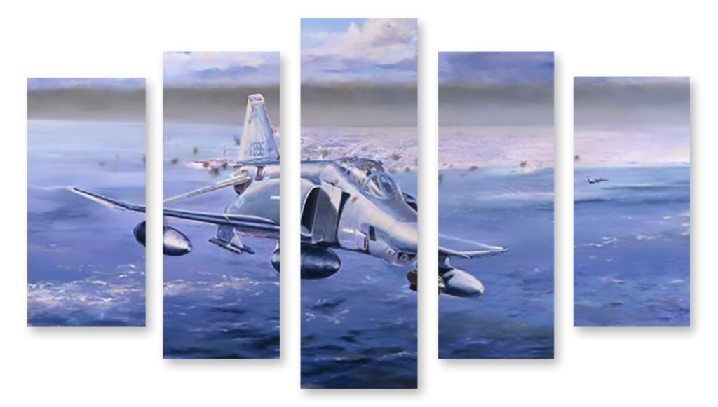 Модульная картина "Военный самолет" интернен-магазин Мнекартину